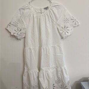 Rails White Eyelet Casual Dress